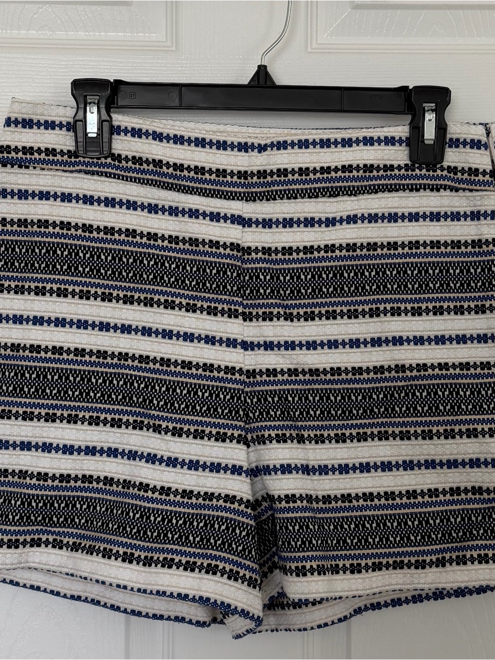 GAP Striped High-Rise Shorts - Blue & White